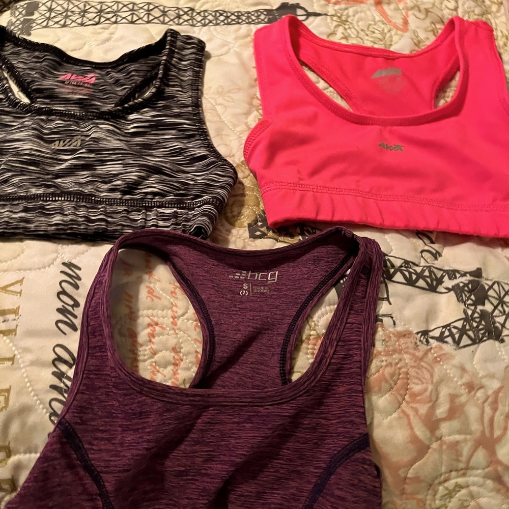 Exercise or gymnastics tops.  Size 7-8